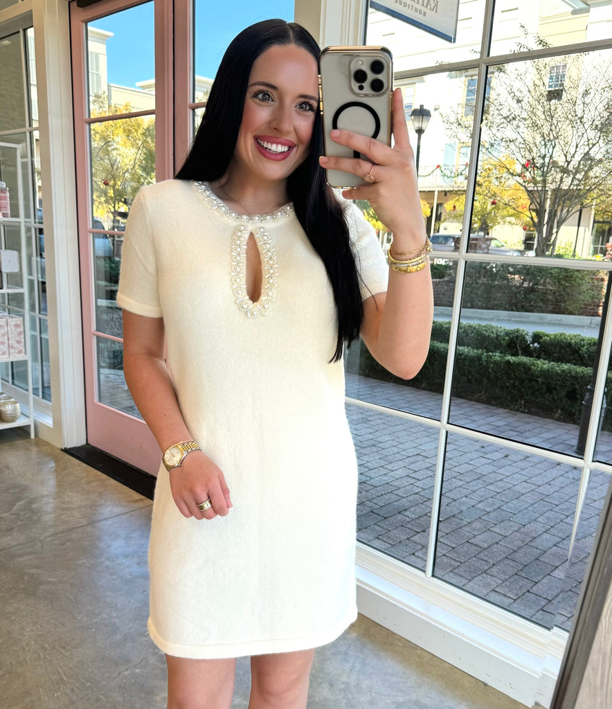 winter wonderland mini dress Winter Wonderland Embellished Mini Dress