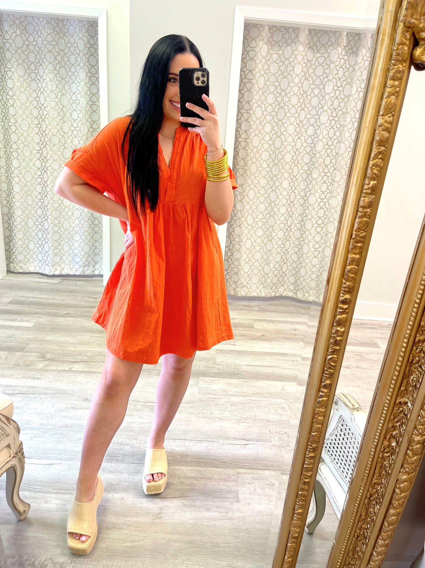 Spring Time Orange Dress